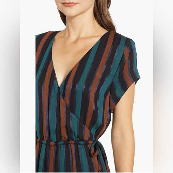 🛑SOLD🛑Madewell Striped Wrap Jumpsuit - Picture 4 of 16